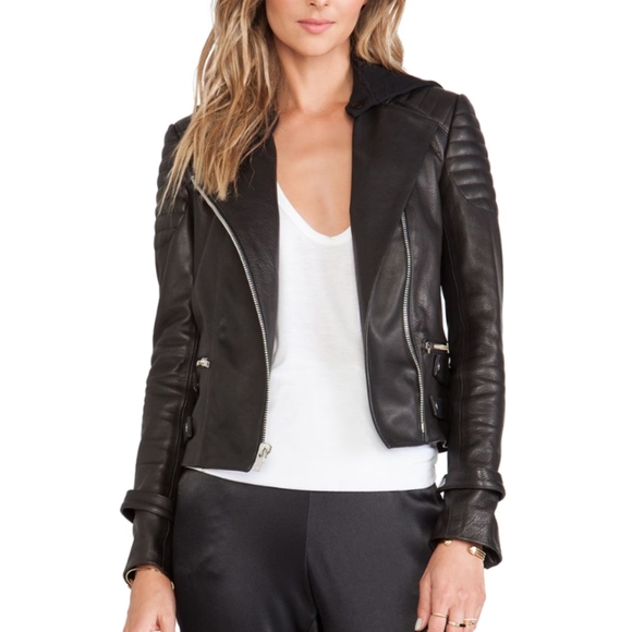 A.L.C. Night Leather Jacket - Picture 1 of 11